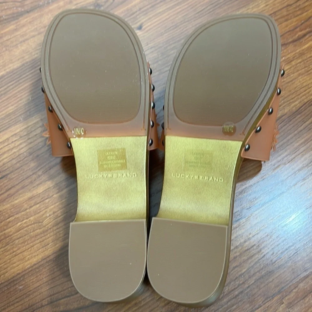 Lucky Brand Fallyn Coral Sands Matte Jelly Platform Sandals - NIB Sz 10M